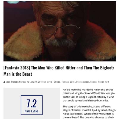 [Fantasia 2018] The Man Who Killed Hitler and Then The Bigfoot: Man is the Beast